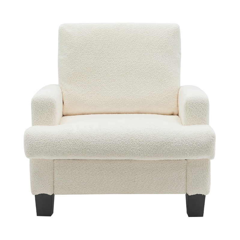 Sofá moderno de tela blanca de terciopelo Teddy